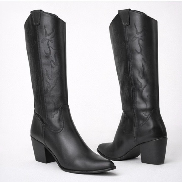 Madden NYC Black Tall Western Boots | Women’s 7.5 | NWT - Picture 2 of 9